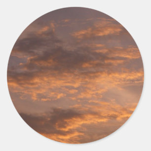 Sonnenuntergangs Wolken I Farbiger Himmel Fotograf Runder Aufkleber