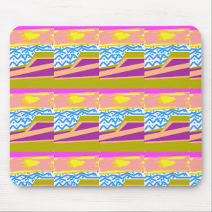 Sonnenuntergangs-Yacht-Wellen Mousepad