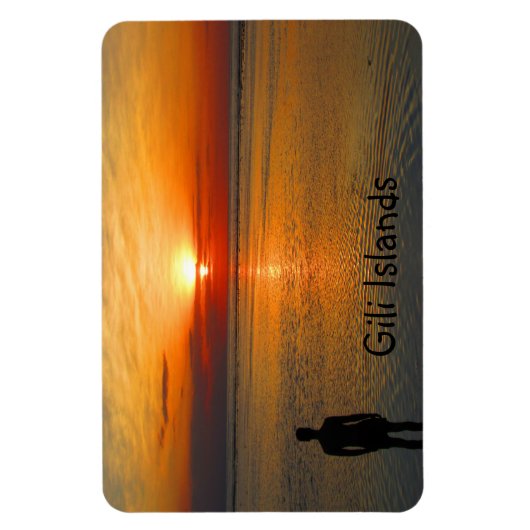 Sonnenuntergangsaussicht auf den Gili-Inseln Magnet (Vertikal)