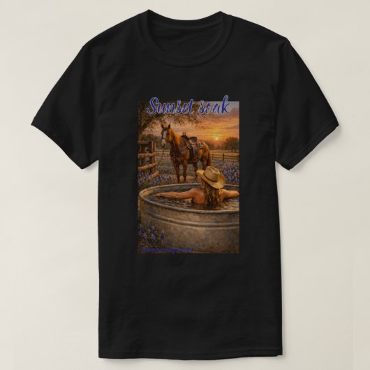 Sonnenuntergangsbad T-Shirt (Design vorne)