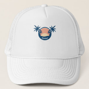Sonnenuntergangsbaum Truckerkappe
