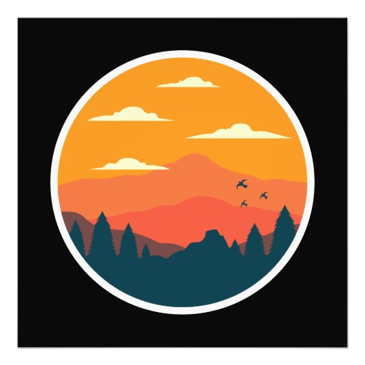 Sonnenuntergangsbild Fotodruck (Vorne)