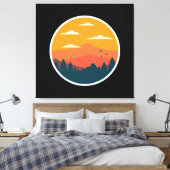Sonnenuntergangsbild Leinwanddruck (Insitu (Schlafzimmer))