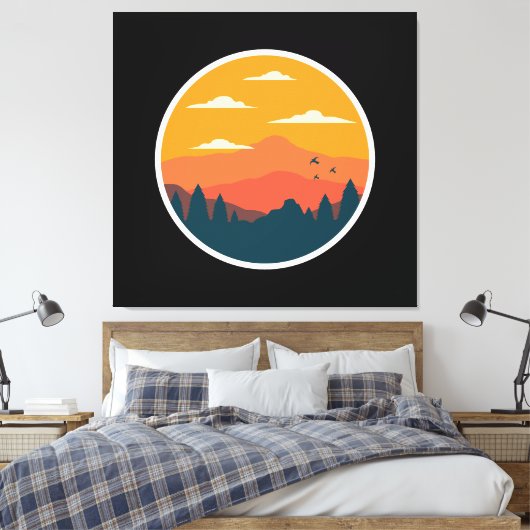 Sonnenuntergangsbild Leinwanddruck (Insitu (Schlafzimmer))