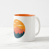 Sonnenuntergangsbild Zweifarbige Tasse (VorderseiteRechts)