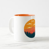 Sonnenuntergangsbild Zweifarbige Tasse (Vorderseite Links)