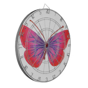 "Sonnenuntergangsblüte" Roter und violetter Schmet Dartscheibe