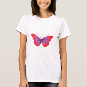 "Sonnenuntergangsblüte" Roter und violetter Schmet T-Shirt