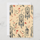 Sonnenuntergangsfarben Nomadischer Boho-Stil Dankeskarte (Rückseite)
