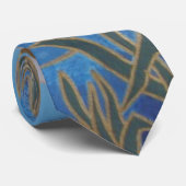 Sonnenuntergangsfarbenlandschaft und abstrakte Kun Krawatte (Gerollt)