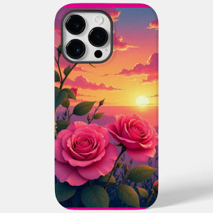 Sonnenuntergangsglühen der rosa Rose Case-Mate iPhone 14 Pro Max Hülle