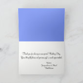 Sonnenuntergangshörer Mellow Yellow Blue Wedding Dankeskarte (Innenseite)