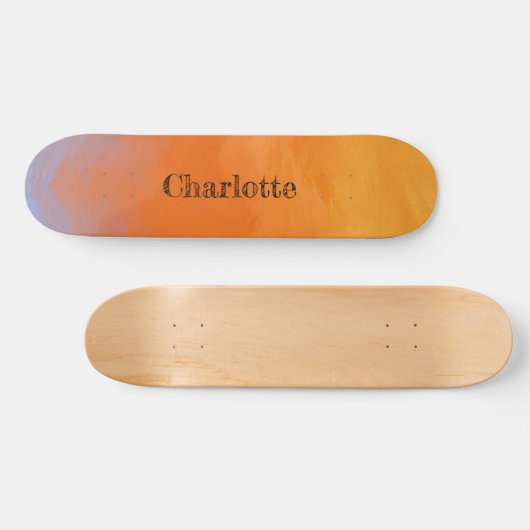 Sonnenuntergangsorange Skateboard (Horizontal)