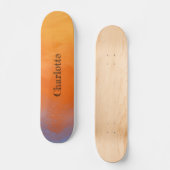 Sonnenuntergangsorange Skateboard (Vorderseite)