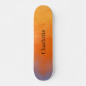 Sonnenuntergangsorange Skateboard (Vorne)