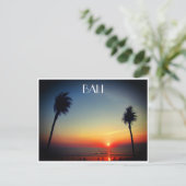 Sonnenuntergangspalmen Postkarte (Stehend Vorderseite)