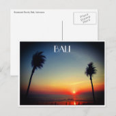 Sonnenuntergangspalmen Postkarte (Vorne/Hinten)