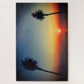 Sonnenuntergangspalmen Puzzle (Vertikal)