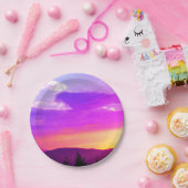 Sonnenuntergangspapier-Teller Pappteller (Party)