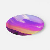 Sonnenuntergangspapier-Teller Pappteller (Schrägansicht)