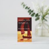 Sonnenuntergangspinnaker-Segelboot-Visitenkarten Visitenkarte (Stehend Vorderseite)