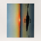 Sonnenuntergangsreflektionen am See Puzzle (Vertikal)