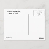 Sonnenuntergangsreflektionen Postkarte (Rückseite)