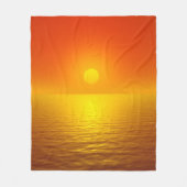 Sonnenuntergangsreflexion Fleecedecke (Vorderseite)