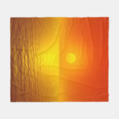 Sonnenuntergangsreflexion Fleecedecke (Vorderseite (Horizontal))