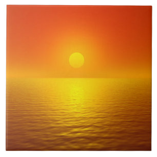 Sonnenuntergangsreflexion Fliese