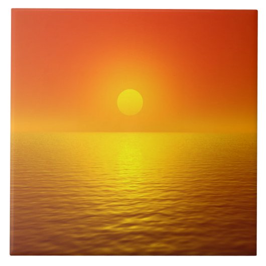 Sonnenuntergangsreflexion Fliese (Vorderseite)