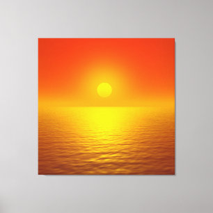 Sonnenuntergangsreflexion Leinwanddruck