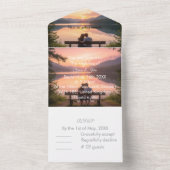 Sonnenuntergangsreflexionen - Alles in einer Einla All In One Einladung (Innen)