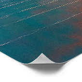 Sonnenuntergangsreflexionen mit kahlen Bäumen Poster (Ecke)