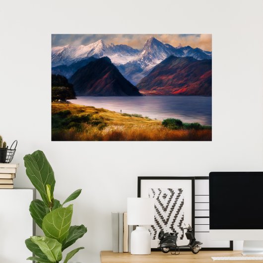 Sonnenuntergangsreflexionen Poster (Heimbüro)