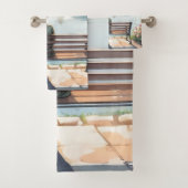 Sonnenuntergangsreflexionen Seeszene Badhandtuch Set (Insitu)