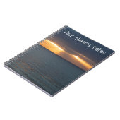 Sonnenuntergangsrochen, die durch die Wolken brech Notizblock (Linke Seite)