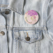 Sonnenuntergangsrose Errötung schmaler Bogen Braut Button (Beispiel)