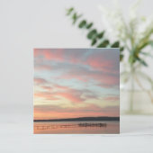 Sonnenuntergangsruhe Save The Date (Stehend Vorderseite)