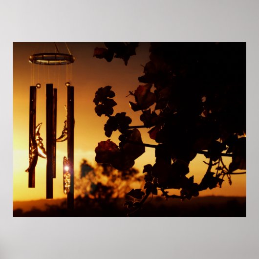 Sonnenuntergangsschild Poster (Vorne)
