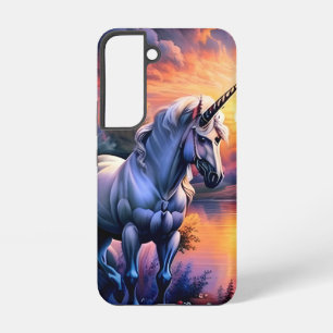 Sonnenuntergangssee Fluss Einhorn Sieben Samsung Galaxy Hülle