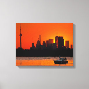 Sonnenuntergangssegeln Leinwanddruck