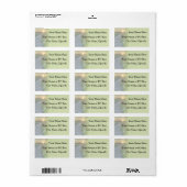 Sonnenuntergangssehen Adressaufkleber (Vorne)