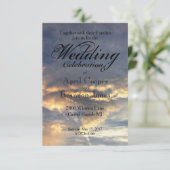 Sonnenuntergangssehen Einladung (Stehend Vorderseite)