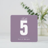 Sonnenuntergangssehen | LILA |Tischnummer (Stehend Vorderseite)