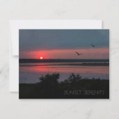 Sonnenuntergangsserenität | Abendlagune Postkarte (Vorderseite)