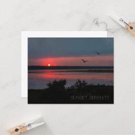 Sonnenuntergangsserenität | Abendlagune Postkarte