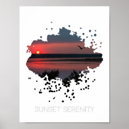 Sonnenuntergangsserenität | Abendliche Lagune Poster