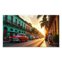 Sonnenuntergangsspaziergang im alten Havanna