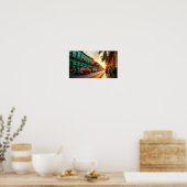 Sonnenuntergangsspaziergang im alten Havanna Poster (Küche)